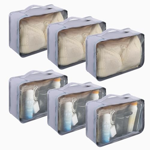 6Pack Small Mesh Packing Cubes Travel (6 PACK)