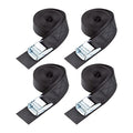 1" x 15 ft Cam Buckle Straps (4 PK / Black)