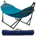 Heavy Duty Couple Hammock with Steel Stand (Blue)