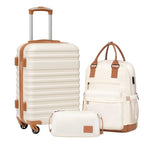 Luggage Set Hardside Suitcase (3 piece set (BP/TB/20) / White)