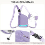 Anti Theft Crossbody Bags Small Crossbody Sling Bag for Women & Men (Lavender)