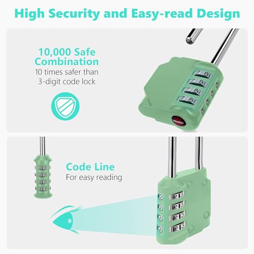 CL21KG 2.6 Inch Long Shackle Combination Lock (Khaki-Green (L) *1)