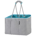 Neoprene Multipurpose Beach Bag Tote with Inner Zipper Pocket (Silver Gray / Large)