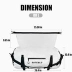 Waterproof Duffle Bag 80L Travel Duffel Dry Bag for Kayaking (White / 80L)