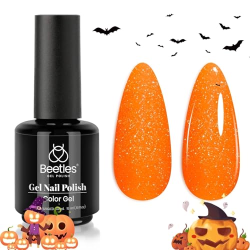Beetles Halloween Gel Nail Polish (Luminous Orange)