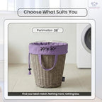 LFH Home Cotton Rich Large Premium Canvas Laundry Bag (20"x30" (Pack of 1) / Lavender)