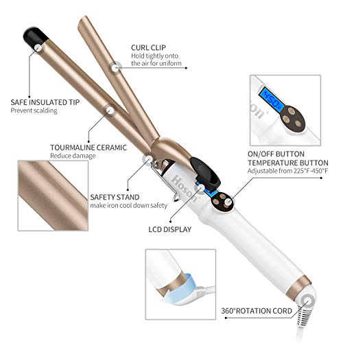 3 4 Inch Curling Iron for Short Hair Extra Long Barrel (3/4 Inch)