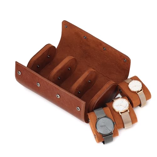 Watch Roll for Travel (Brown-3)