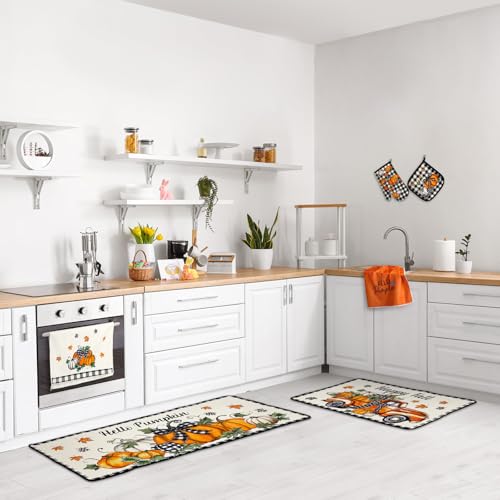 10 Pcs Fall Pumpkin Kitchen Decor Set for Home (Modern Color / Classic Style)