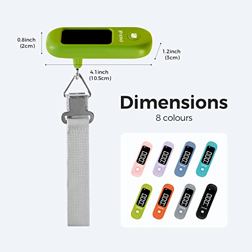 Digital Luggage Scale for Travel (Apple Green)