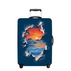 Sunset Luggage Cover Washable Suitcase Protector Anti (Sunset / L(28-30inch suitcase))