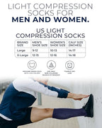 Compression Socks for Men (X-Large / Black/Tan/Navy - 3 Pairs)