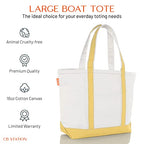 Medium Classic Canvas Tote Bag for Women (Yellow)