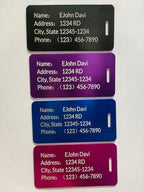 5Pack) Custom Personalized Luggage Tags-Customized Unique tag for Suitcase Backpack Travel,Bags (Purple (3.8×2)) (Purple (3.8×2))