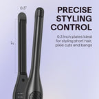 0.3" Pencil Flat Iron Small Straightener for Short Hair&Pixie Cut (Bright Rose Gold)