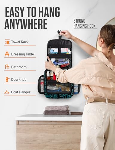 Hanging Travel Toiletry Bag (Surfing Vibes)