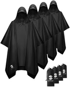 SaphiRose Hooded Rain Poncho Waterproof Raincoat Jacket by SaphiRose