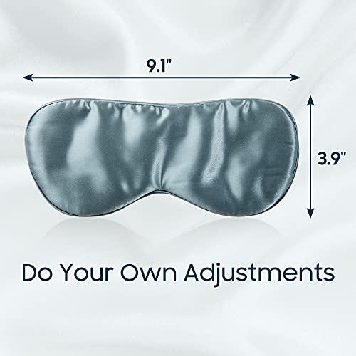 Sleep Mask 100% Mulberry Silk (Misty Blue)