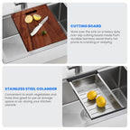 28 x 20 Inch Kitchen Sink (L 28"×W 20"×H 9")