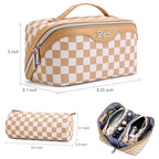 Travel Makeup Bag Organizer Cosmetic Bag (07-B-Apricot)