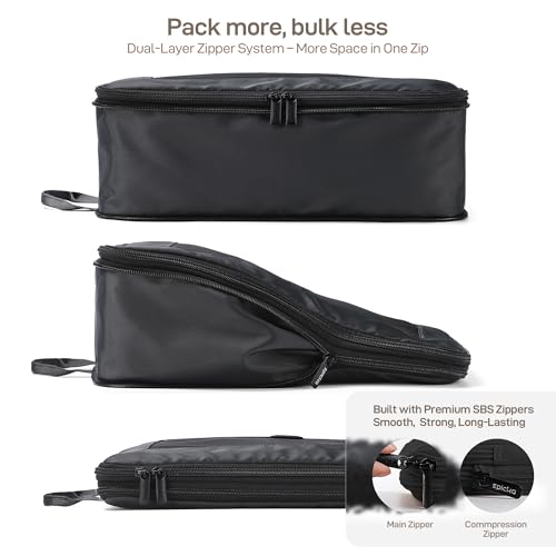 TripCozy Compression Packing Cubes (Dark Grey / Set of 4)