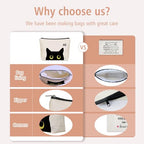 Black Cat Themed Makeup Bag for Teen Girls Women Cat Mom Lover Travel Gifts (Black Cat)
