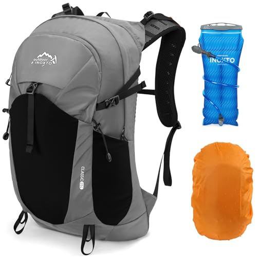 Hiking Hydration Backpack with 2L (Grey-3L Water Bladder)