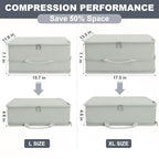 Compression Packing Cubes for Travel Packing Suitcase Organizer Bags (Grey / Extra Large)