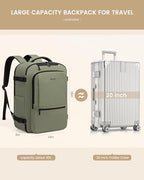 Travel Backpack for Women & Men (Green / 18 Inch - 4 Pcs)
