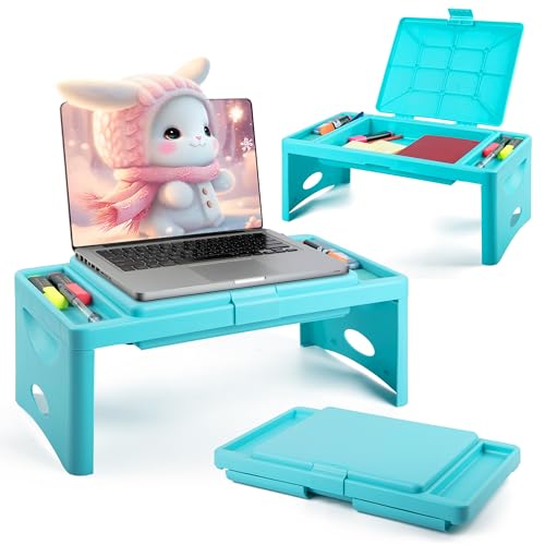 Foldable Lap Desk for Adults (Teal Blue)