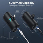 2 Pack] Mini Portable Charger 5000mAh Power Bank (Black+Black)