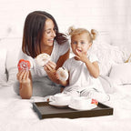 FSC 100% Bamboo Bed Tray with Folding Legs (Walnut / 15.7" x 12.2" x 1.6")