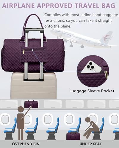 Large Duffle Bag for Travel (03-Purple / X-Large)
