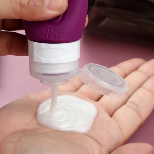 Travel Bottles for Toiletries (Dark-Purp-2oz)