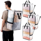 4 Pack Clear Moving Bags W (Clear / 4 Pack Large)