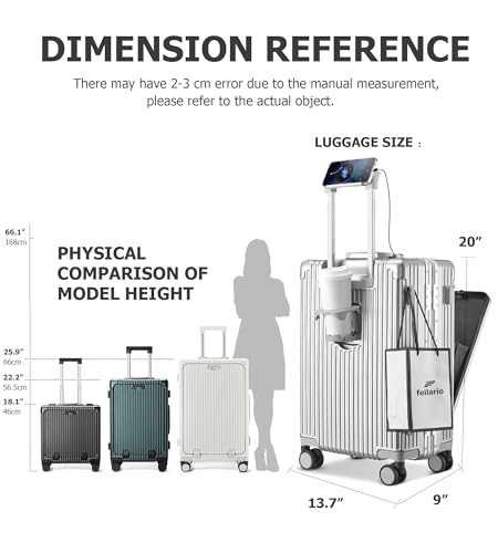 PC Hardside Carry On Luggage (A-Silver / 20.8")