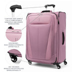 Maxlite 5 Softside Checked Luggage Spinner (Checked-Large 29-Inch / Orchid Pink Purple)