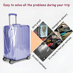 28 Inch PVC Clear Suitcase Cover (Black Trim-0.4mm / L Suitcase Cover.)