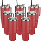40 oz Stainless Steel Tumbler with Handle (Red / 40 Ounces-8)
