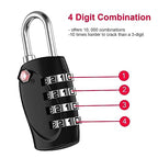 Luggage Locks TSA Approved (Black, 2P)