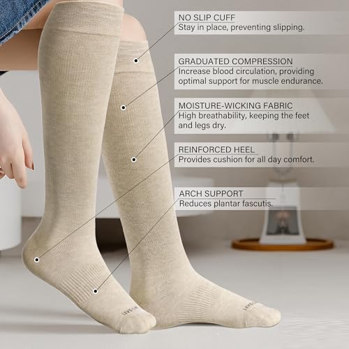Viscose Made from Bamboo Compression Socks for Women&Men 20 (Small / 4 Pair-mix6)