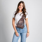 7L Crossboydy Sling Bag for Women Vegan Leather Crossbody Purse Fanny Pack Chest Bag for Travel (7L / 7l-coffee)