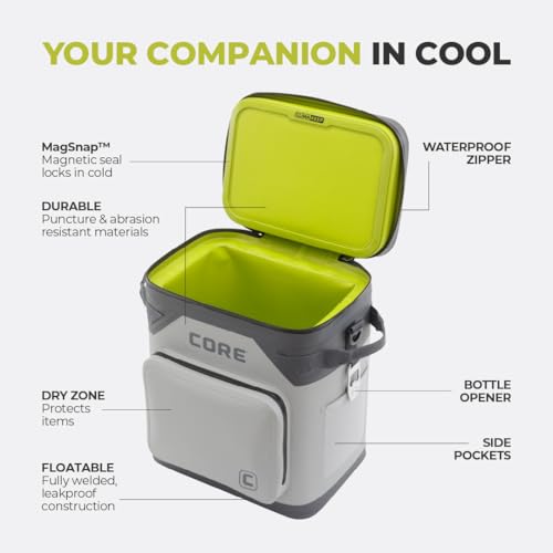 Magnetic Leak Proof 36 Can Soft Cooler with Waterproof Zipper (Shadow Gray / 36 Can)