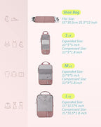 4 Set Compression Packing Cubes for Travel (Brier Rose-4 PCS / Set of 4)
