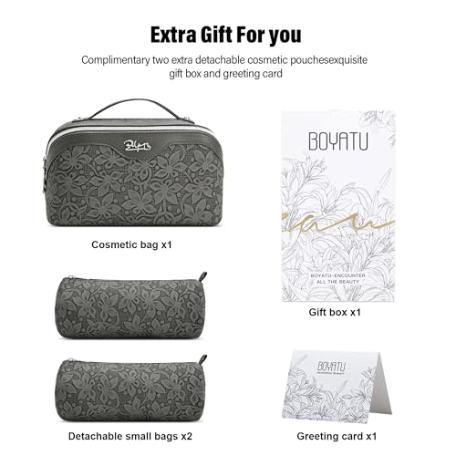 Travel Makeup Bag Cosmetic Bags for Women (Z-62Grey)