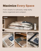 Vacuum Storage Bags for Clothing Travel (10 Combo+Wireless Pump)