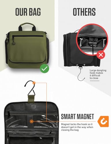 Hanging Travel Toiletry Bag (Dark Green)