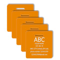 5Pack) Custom Personalized Luggage Tags-Customized Unique tag for Suitcase Backpack Travel,Bags (Yellow-A) (Yellow-a)