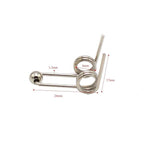 10Pcs Wire Diameter 1.2mm Curling Iron Replacement Double Return Torsion Spring Hair Curling Rod Accessories Styling Tools Appliances (Size : 24mm)