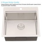 21 Inch Drop In Bar Sink Workstation (21"L x 20"W x 10"D / Brushed Nickel)